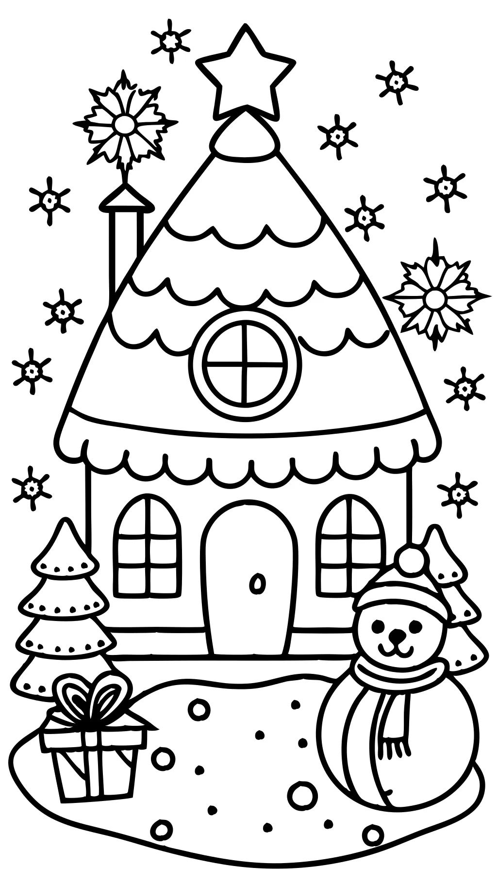 images de pages à colorier de Noël